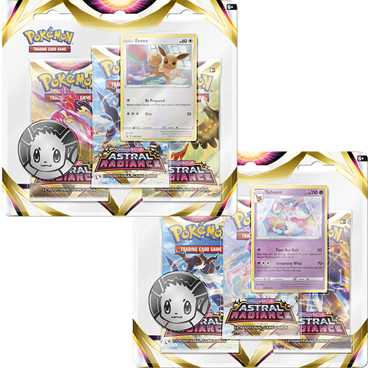 POKEMON TCG: SWORD & SHIELD ASTRAL RADIANCE 3-PACK BOOSTER 2 SET Dispatch from 27th May