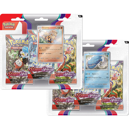 Pokémon TCG: Scarlet & Violet 3-Pack Booster Display