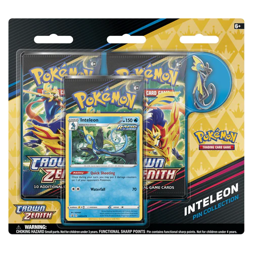 Pokemon TCG: Crown Zenith Pin Collection - Inteleon... release date 14/04/23